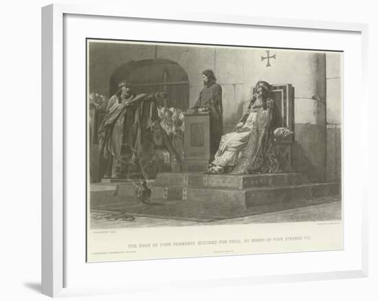 The Body of Pope Formosus Exhumed for Trial by Order of Pope Stephen Vii-Jean Paul Laurens-Framed Giclee Print