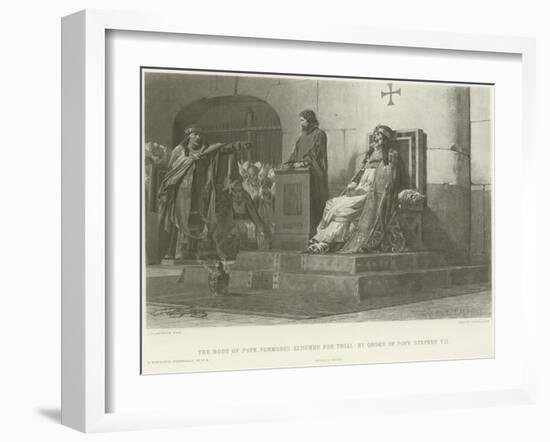 The Body of Pope Formosus Exhumed for Trial by Order of Pope Stephen Vii-Jean Paul Laurens-Framed Giclee Print