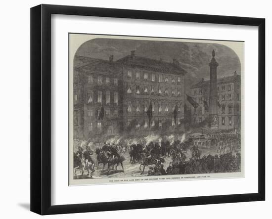 The Body of the Late King of the Belgians Taken into Brussels by Torchlight-Charles Robinson-Framed Giclee Print