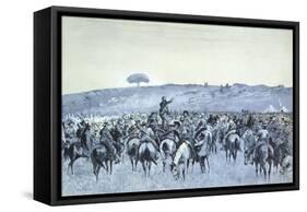 The Boer General De Wet with His Command, 1900-John Burnet-Framed Stretched Canvas
