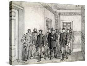 The Boer President Kruger Leaving the Chamber of Deputies in Pretoria, 1896-Melton Prior-Stretched Canvas