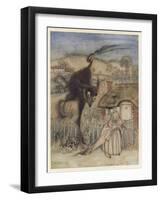 The Bogey Beast-Arthur Rackham-Framed Art Print