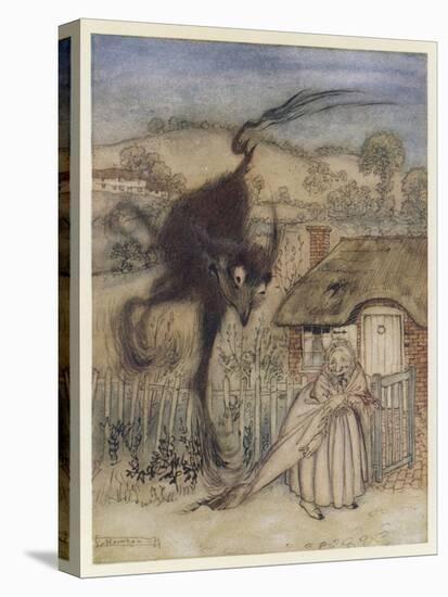 The Bogey Beast-Arthur Rackham-Stretched Canvas