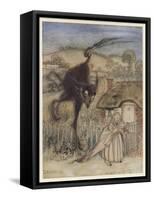 The Bogey-Beast-Arthur Rackham-Framed Stretched Canvas