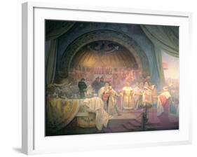 The Bohemian King Premysl Otakar II (D.1278), from the 'Slav Epic', 1924-Alphonse Mucha-Framed Giclee Print