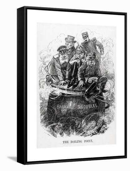 The Boiling Point Political Cartoon-Leonard Raven-hill-Framed Stretched Canvas