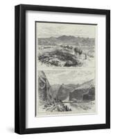 The Bolan Pass Road and Railway-null-Framed Premium Giclee Print