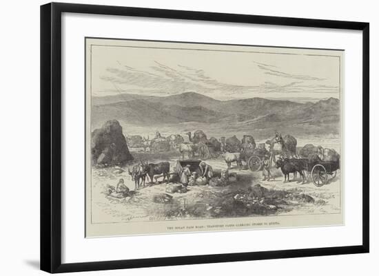 The Bolan Pass Road, Transport Carts Carrying Stores to Quetta-null-Framed Giclee Print