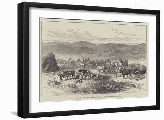 The Bolan Pass Road, Transport Carts Carrying Stores to Quetta-null-Framed Giclee Print