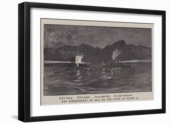 The Bombardment at Apia on the Night of 16 March-Alexander Stuart Boyd-Framed Giclee Print