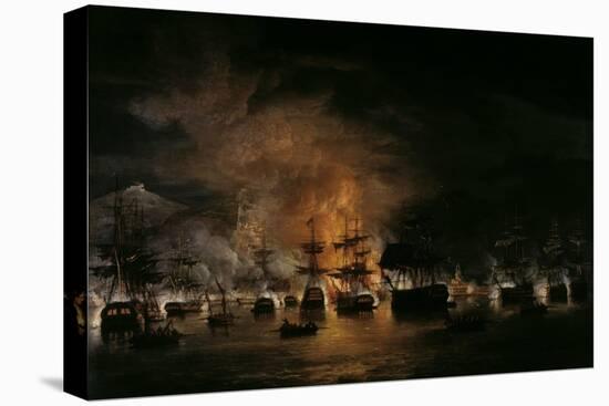 The Bombardment of Algiers, 1819-Thomas Luny-Stretched Canvas