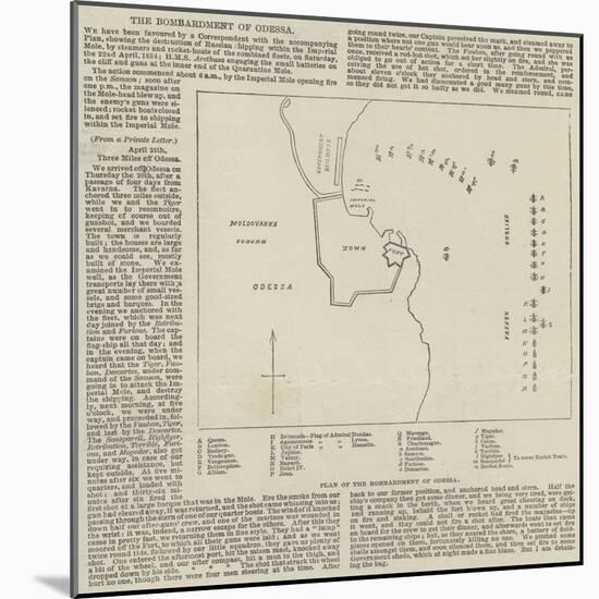 The Bombardment of Odessa-null-Mounted Giclee Print