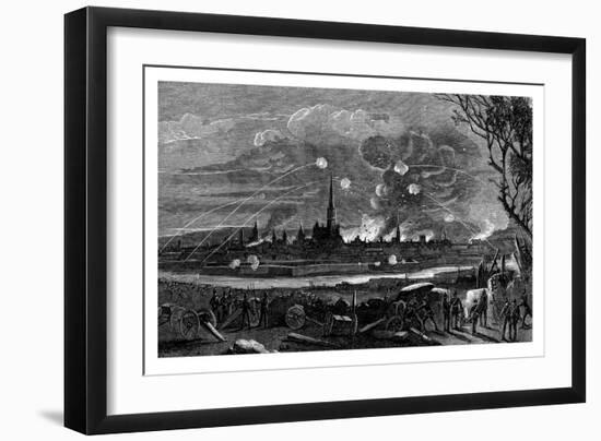 The Bombardment of Strasburg, France, 1875-null-Framed Giclee Print