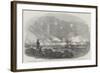 The Bombardment of Sveaborg, Burning of the 60 Gun-Boat Sheds, Sketched from an Opposite Rock-John Wilson Carmichael-Framed Giclee Print