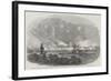 The Bombardment of Sveaborg, Burning of the 60 Gun-Boat Sheds, Sketched from an Opposite Rock-John Wilson Carmichael-Framed Giclee Print