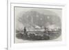 The Bombardment of Sveaborg, Burning of the 60 Gun-Boat Sheds, Sketched from an Opposite Rock-John Wilson Carmichael-Framed Giclee Print