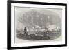 The Bombardment of Sveaborg, Burning of the 60 Gun-Boat Sheds, Sketched from an Opposite Rock-John Wilson Carmichael-Framed Giclee Print