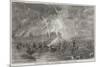 The Bombardment of Sveaborg, Rocket Boats-John Wilson Carmichael-Mounted Giclee Print