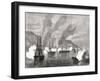 The Bombardment of Valparaiso on 31 March 1866, from 'L'Univers Illustré', 1866-null-Framed Giclee Print