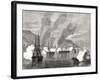 The Bombardment of Valparaiso on 31 March 1866, from 'L'Univers Illustré', 1866-null-Framed Giclee Print