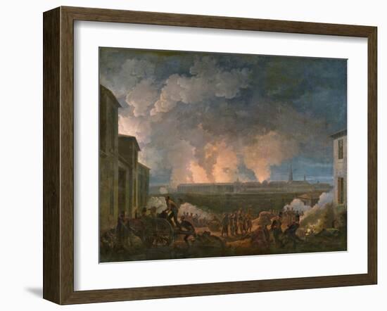 The Bombardment of Vienna by the French Army, 11th May 1809-Baron Louis Albert Bacler D'albe-Framed Giclee Print