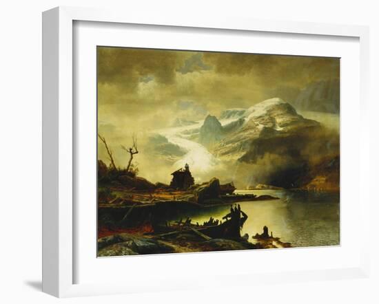 The Bondhus Glacier in Sunnhordland-Erik Bodom-Framed Giclee Print