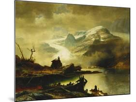 The Bondhus Glacier in Sunnhordland-Erik Bodom-Mounted Giclee Print