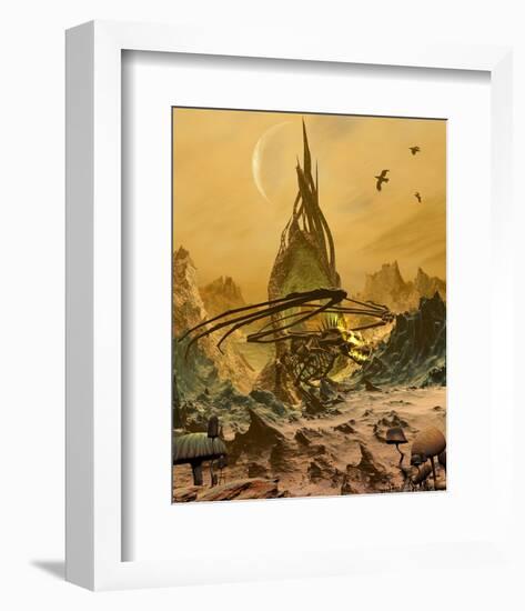 The Bone Dragon's Lair-null-Framed Art Print