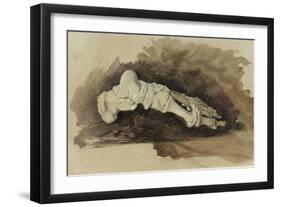 The Bones of a Female Human's Foot (Pencil with W/C and Bodycolour on Paper)-John Ruskin-Framed Giclee Print