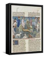 The Book of Gaston Phoebus Hunting: Cutting the Deer-null-Framed Stretched Canvas