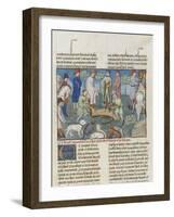 The Book of Gaston Phoebus Hunting: Cutting the Deer-null-Framed Giclee Print