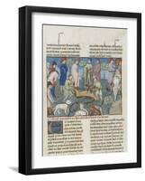The Book of Gaston Phoebus Hunting: Cutting the Deer-null-Framed Giclee Print
