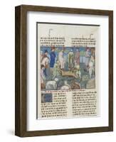 The Book of Gaston Phoebus Hunting: Cutting the Deer-null-Framed Giclee Print