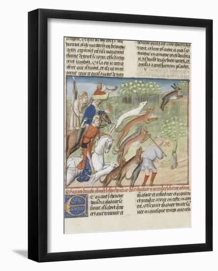 The Book of Gaston Phoebus Hunting: Hunting the Hare-null-Framed Giclee Print