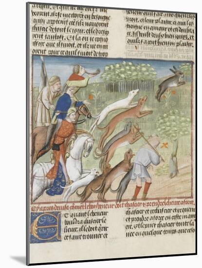 The Book of Gaston Phoebus Hunting: Hunting the Hare-null-Mounted Giclee Print