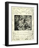 The Book of Job 42:15 illustrated by William Blake-William Blake-Framed Giclee Print