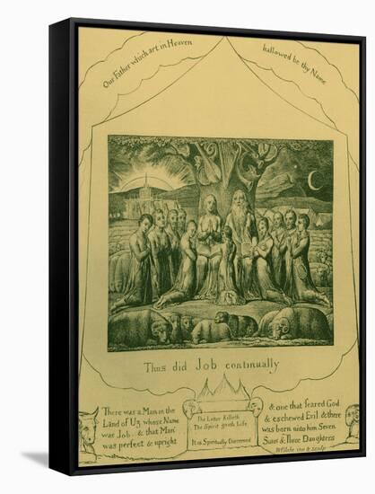 The Book of Job illustrations by William Blake-William Blake-Framed Stretched Canvas