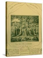 The Book of Job illustrations by William Blake-William Blake-Stretched Canvas