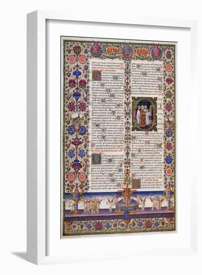 The Book of Psalms,From Volume I of the Bible of Borso D'Este,Illuminated by Taddeo Crivelli-null-Framed Giclee Print