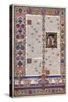 The Book of Psalms,From Volume I of the Bible of Borso D'Este,Illuminated by Taddeo Crivelli-null-Stretched Canvas