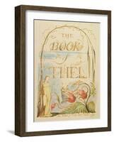 The Book of Thel, Plate 2 (Title Page), 1789-William Blake-Framed Giclee Print