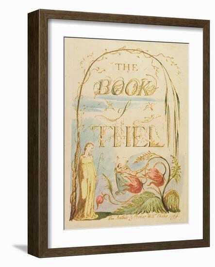 The Book of Thel, Plate 2 (Title Page), 1789-William Blake-Framed Giclee Print