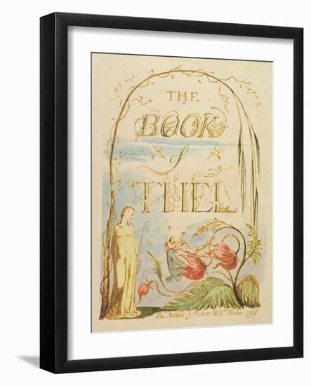 The Book of Thel, Plate 2 (Title Page), 1789-William Blake-Framed Giclee Print