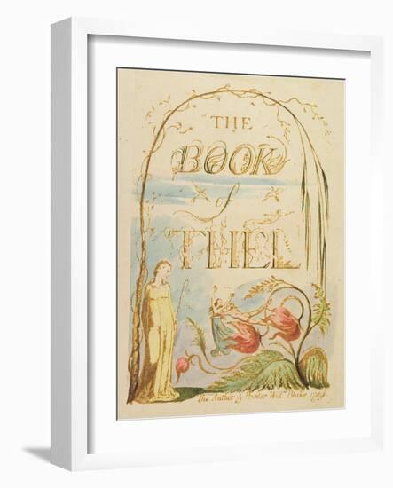 The Book of Thel, Plate 2 (Title Page), 1789-William Blake-Framed Giclee Print