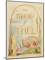 The Book of Thel, Plate 2 (Title Page), 1789-William Blake-Mounted Giclee Print