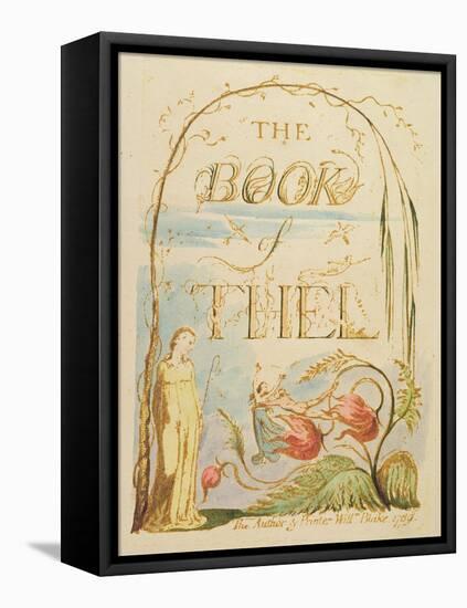 The Book of Thel, Plate 2 (Title Page), 1789-William Blake-Framed Stretched Canvas