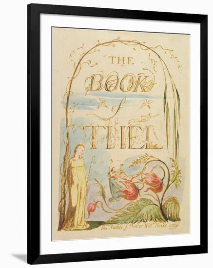 The Book of Thel, Plate 2 (Title Page), 1789-William Blake-Framed Giclee Print