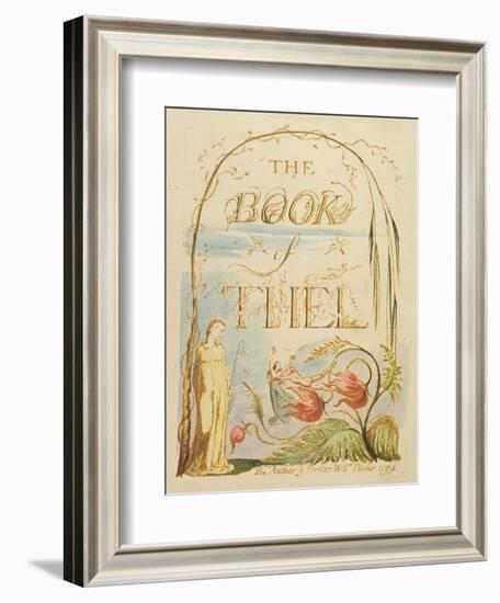 The Book of Thel, Plate 2 (Title Page), 1789-William Blake-Framed Giclee Print