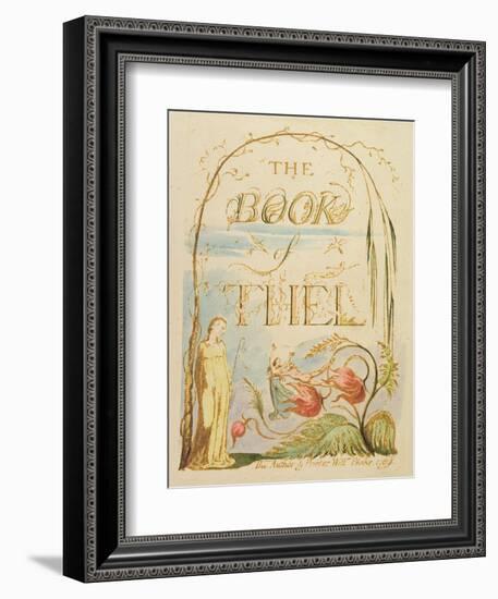 The Book of Thel, Plate 2 (Title Page), 1789-William Blake-Framed Giclee Print
