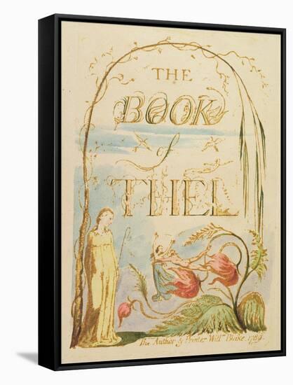 The Book of Thel, Plate 2 (Title Page), 1789-William Blake-Framed Stretched Canvas